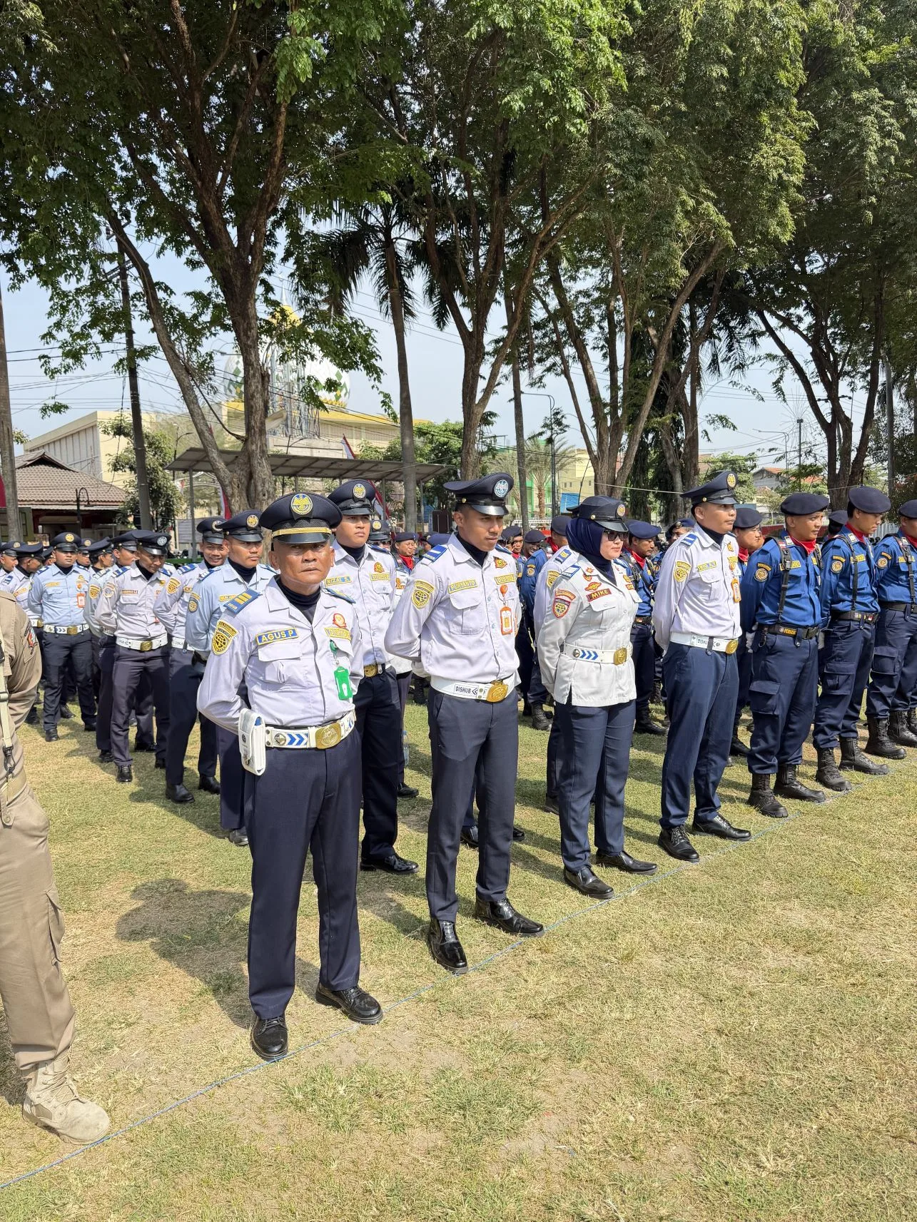 Dirgahayu ke-349 Kabupaten Bojonegoro : Dishub Bojonegoro Ikut Upacara di Alun-alun Bojonegoro