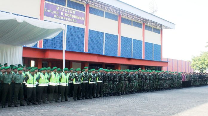 Dishub Berpartisipasi dalam pengamanan Apel Besar Bela Negara di Bojonegoro