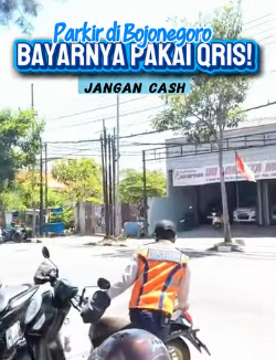 Dukung Digitalisasi, Bayar Parkir Kendaraan Plat Luar di Bojonegoro Kini Cukup Scan QRIS