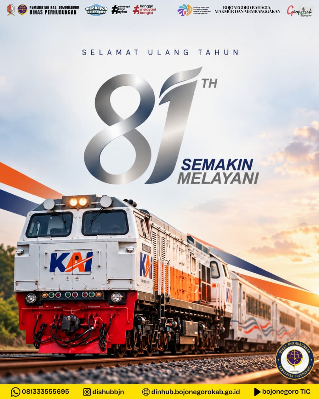 HUT PT KAI Dishub Bojonegoro Wujudkan Transportasi Terintegrasi dan Berkelanjutan