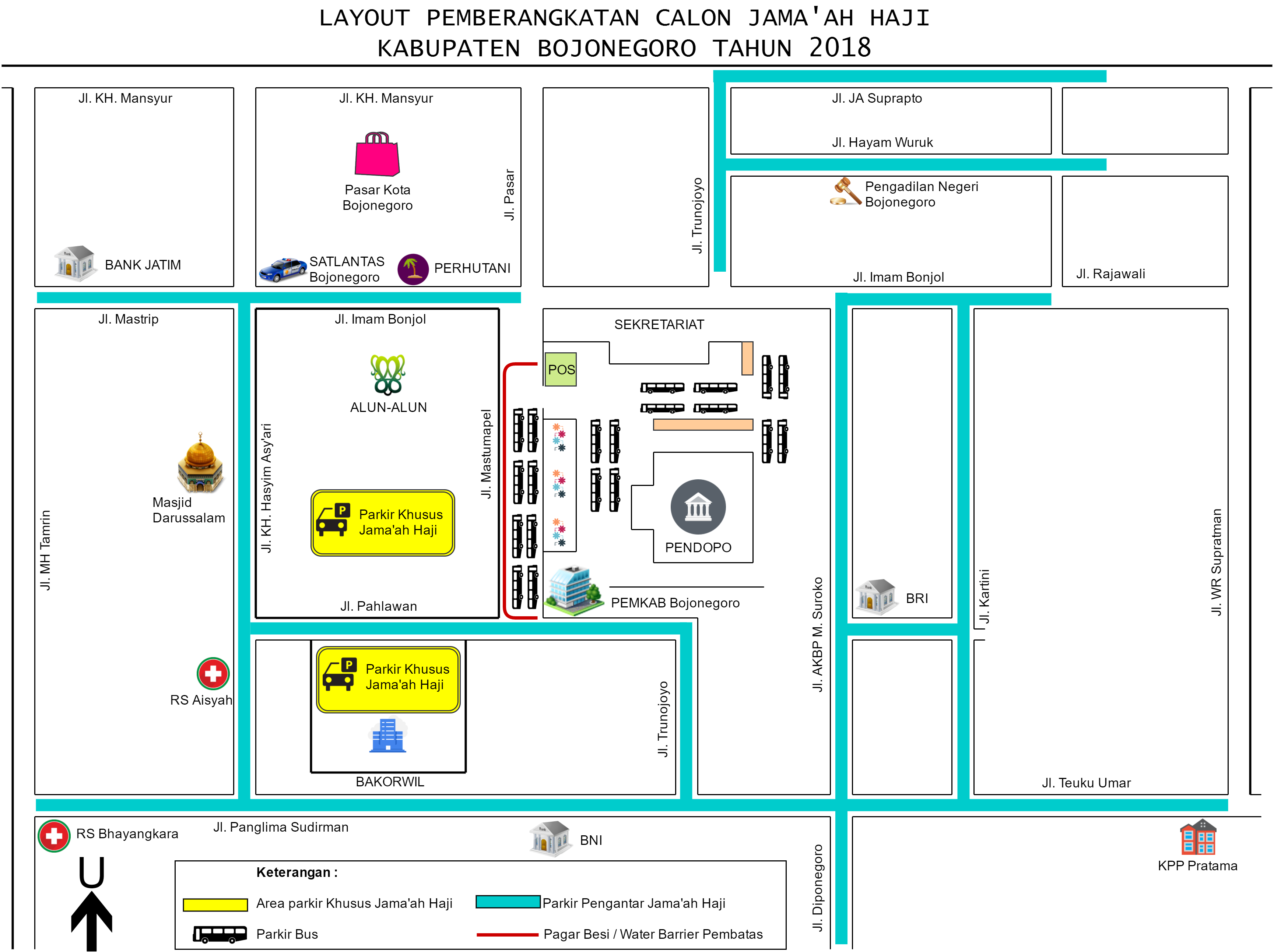 LAYOUT PEMBERANGKATAN CALON JAMA'AH HAJI TAHUN 2018